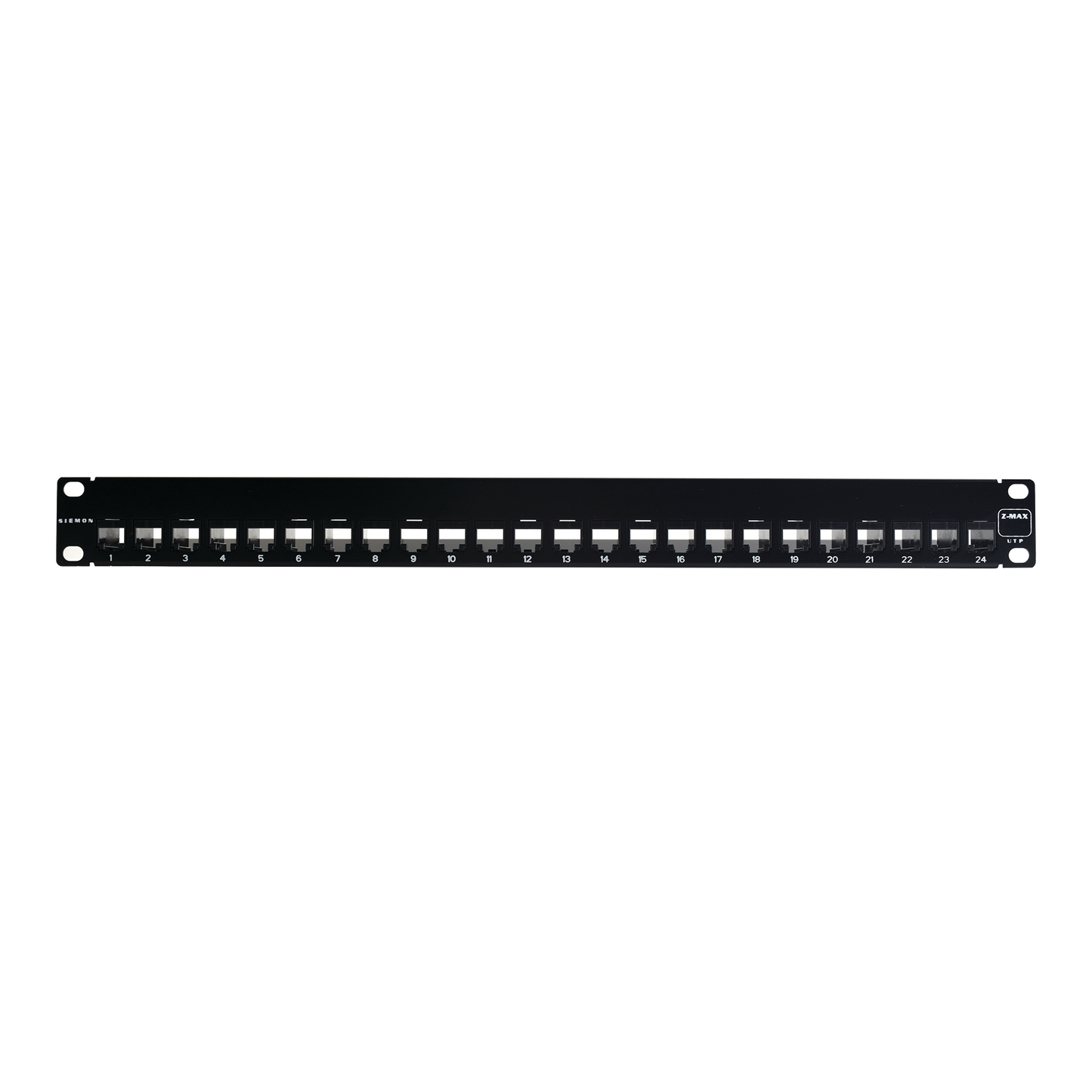 Patch Panel UTP Z-MAX Categoría 6, de 24 puertos, Plano, 1UR