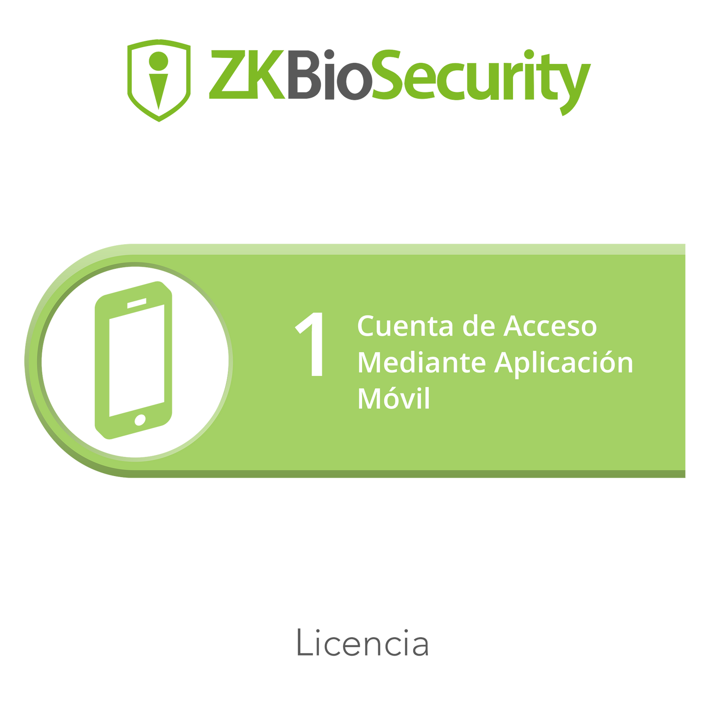 Licencia para ZKBiosecurity para 1 cuenta de acceso mediante aplicación móvil
