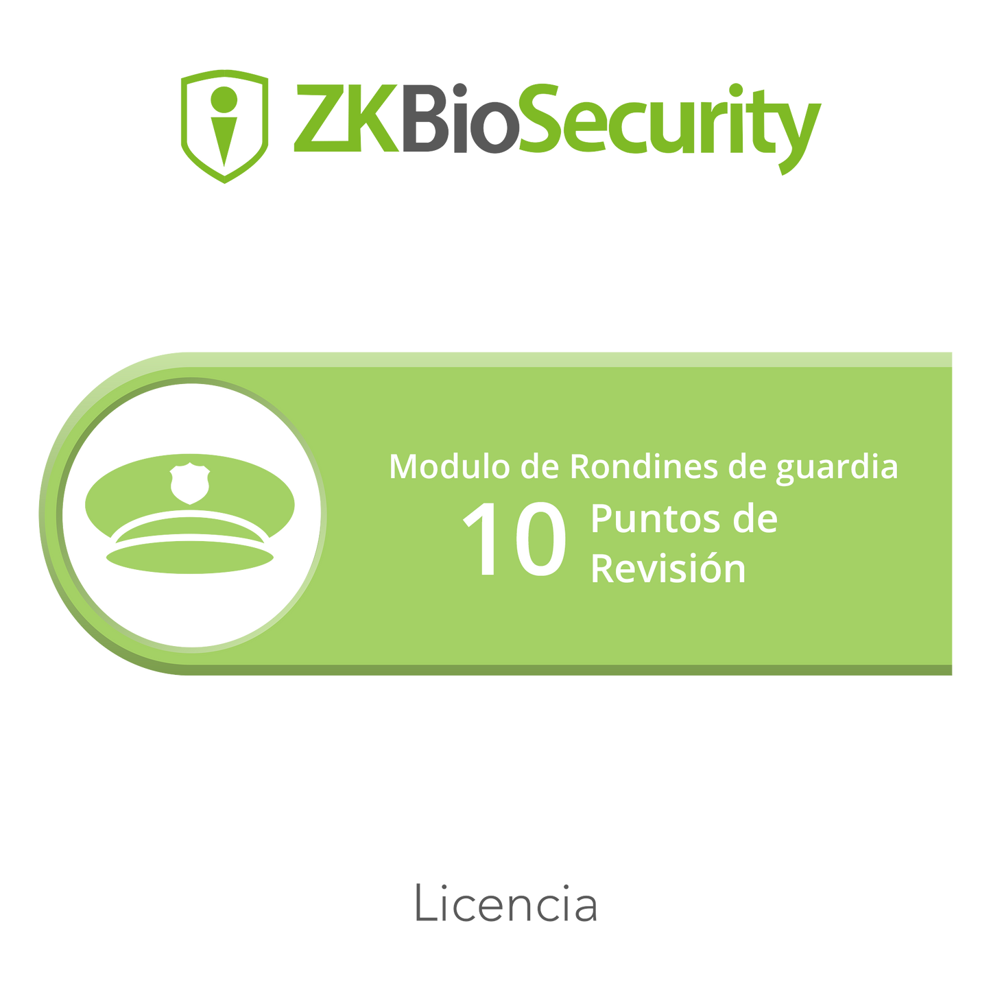 Licencia para ZKBiosecurity para modulo de rondines de guardia hasta 10 puntos de revision