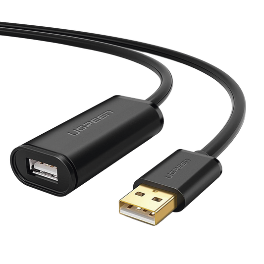 Cable de Extensión Activo USB 2.0 / 10 Metros / Macho-Hembra / Booster individual FE1.1S incorporado / Velocidad de hasta 480 Mbps / Ideal para impresoras, consolas , Webcam, etc.