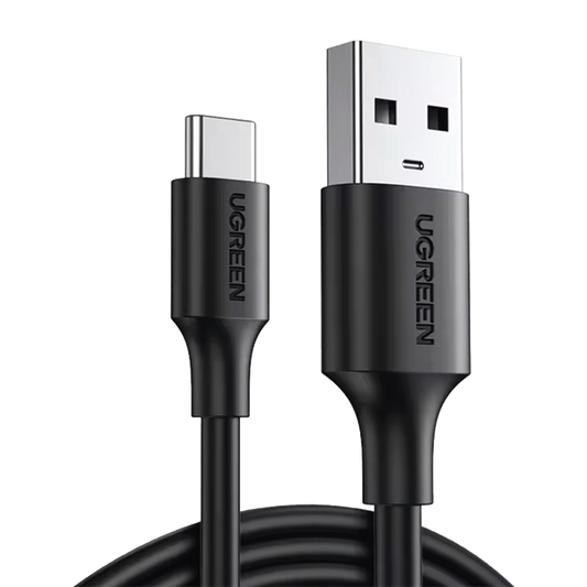 Cable USB-A a USB-C | 2 Metros | Carga y Sincronización de Datos | Carga Rápida 60W | Datos 5 Gbps | QC 3.0/2.0 | FPC | AFC | Protección Integrada | Duradero y Flexible| Caja ABS | Cubierta de TPE | Color Negro | 2 años de Gara