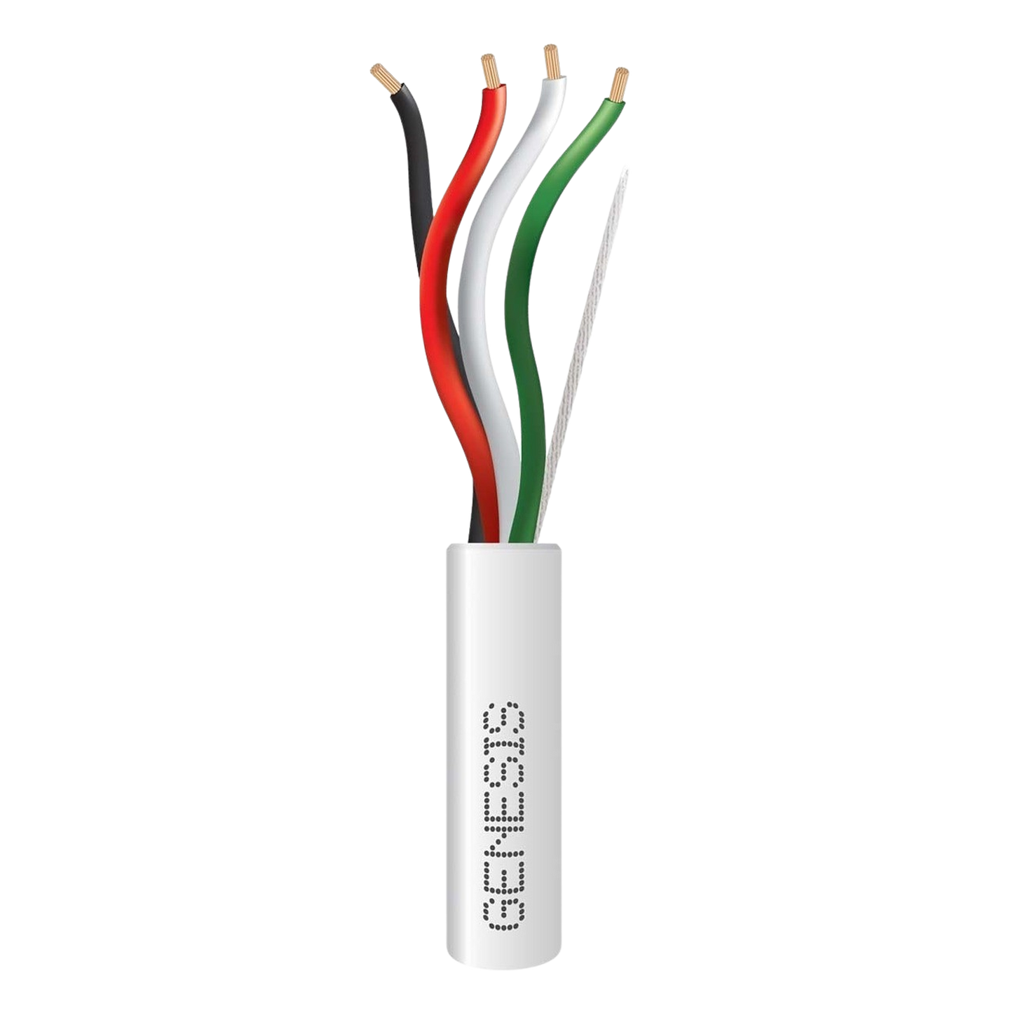 Bobina de 152 Metros / Cable de Cobre / 4x18 AWG / Riser / Para Interior / Color Blanco / Para Aplicaciones de Alarmas de Intrusión/Control de Acceso/ Automatización / Interfonos y Tv Porteros