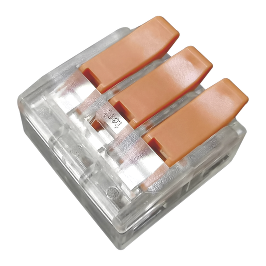 COMPACT SPLICING CONNECTORFOR ALL CONDUCTOR TYPES TRANSPARENT  3 CONNECTORS
