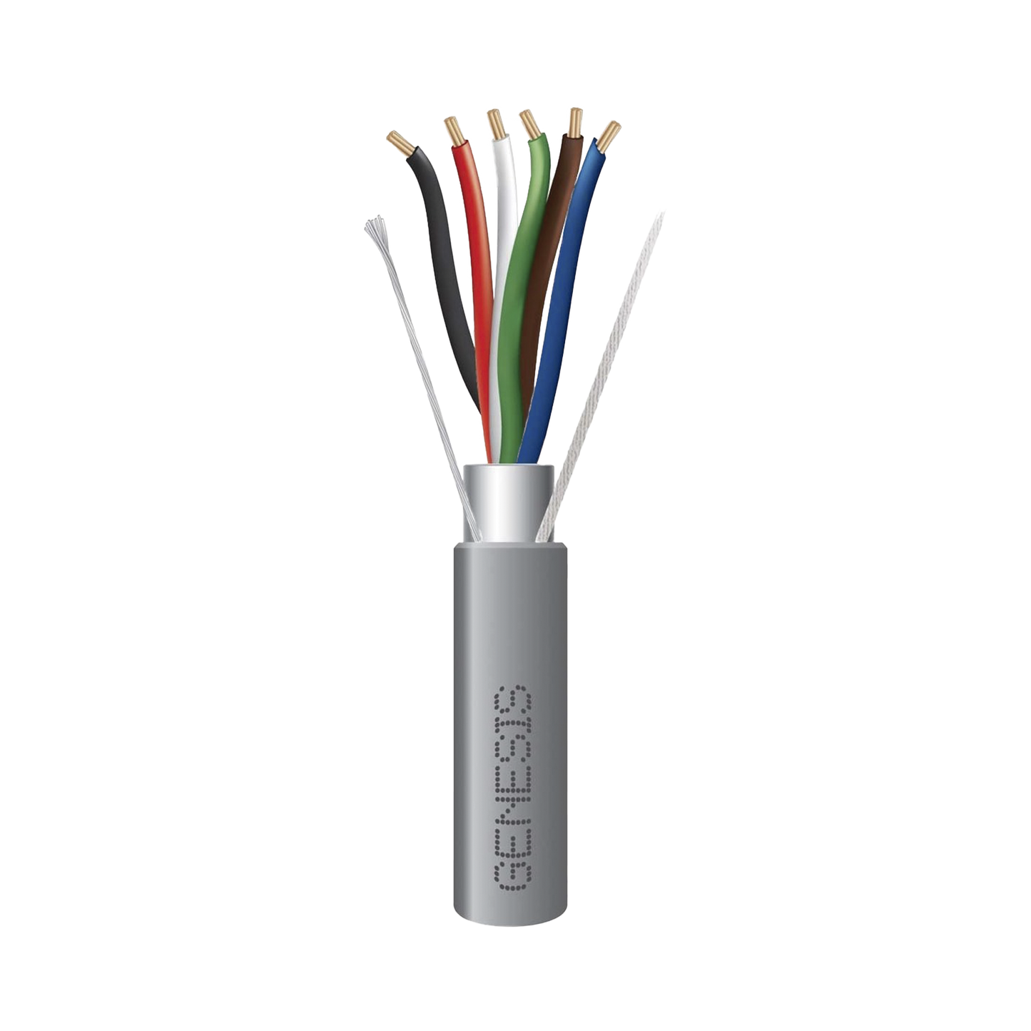 Bobina de 305 M de cable  6X22 AWG BLINDADO, PLENUM de color Gris, para Aplicaciones de Audio, Seguridad y Control