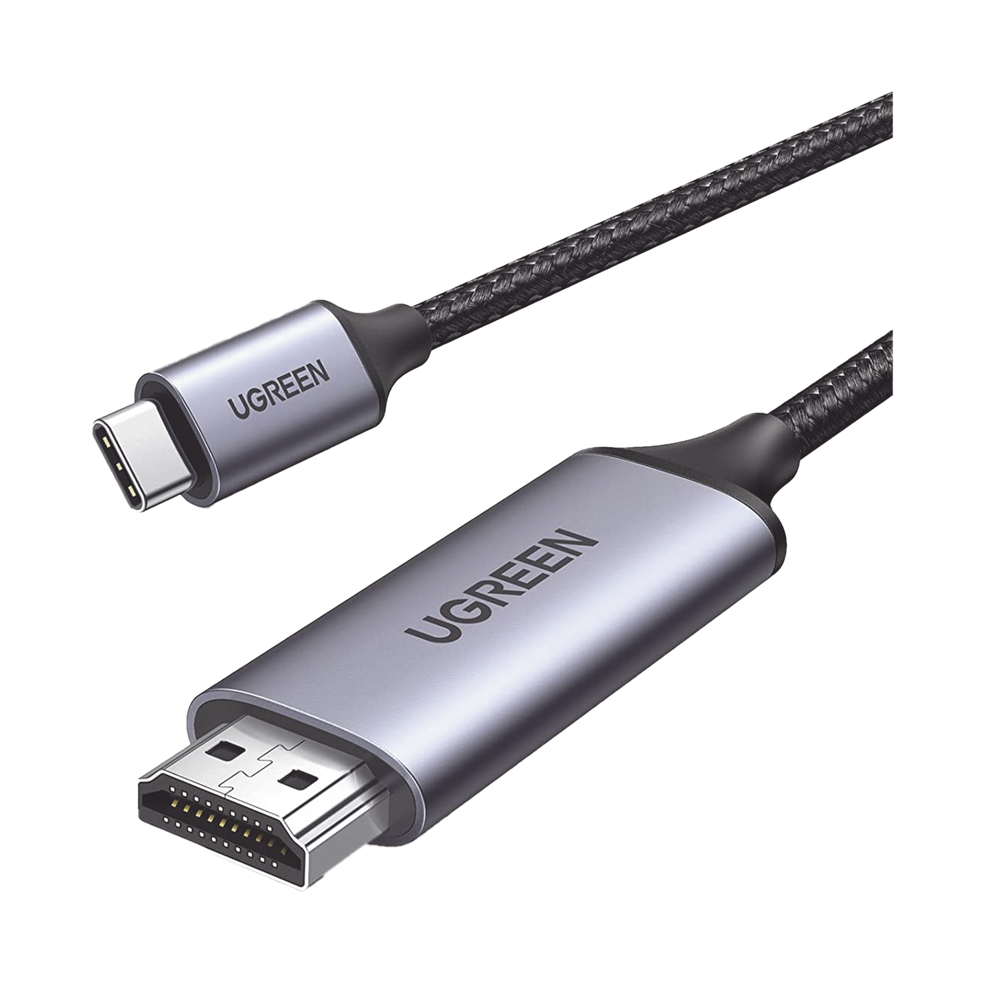 Cable USB-C 3.1 a HDMI 4K / 1.5m / Compatible con Thunderbolt 3 & 4 / Adaptador Tipo-C a HDMI / 4k@60Hz / Soporta Modo Espejo y Modo Extendido / Carcasa de Aluminio / Nylon Trenzado / Conector Niquelado / Blindaje Multicapa