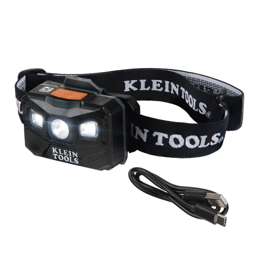 Lámpara Luz LED Frontal Recargable de 400 Lúmenes, Apagado Automático, con Correa de Tela, Adaptable y Ajustable a Gorros, Cascos, Cachuchas  o directo a Frente Humana (Tipo Minero)