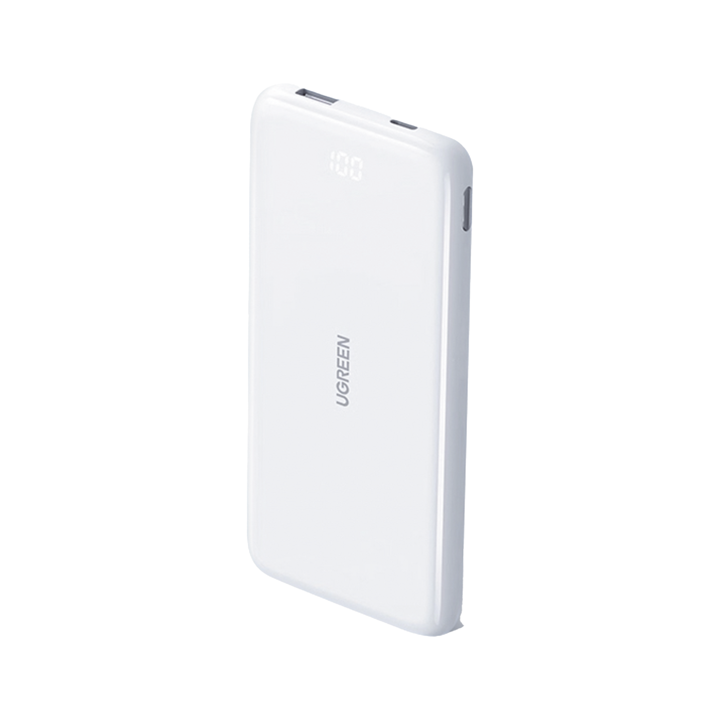 PowerBank Ultra Delgado 10000mAh |  Dos Puertos | USB-A + USB-C | PD 3.0 20W | QC3.0 22.5W | FCP | AFC | Entrada/Salida USB-C (Carga y Alimentación) | Salida USB-A (Carga) | Pantalla Inteligente | Color Blanco.