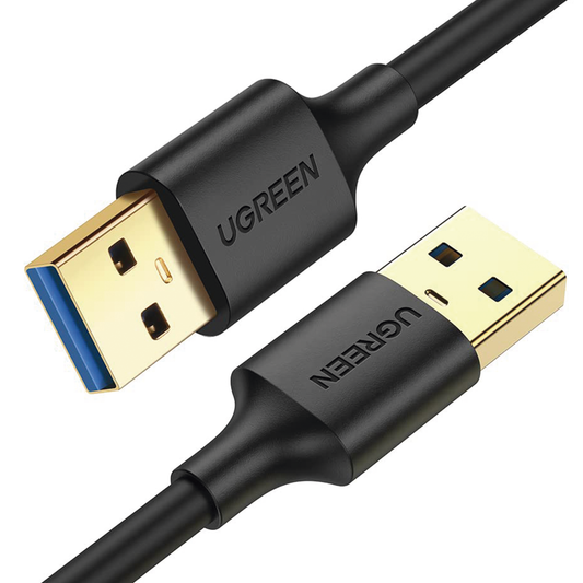 Cable USB-A 3.0 a  USB-A 3.0 / 3 Metros / Macho a Macho / Conector Niquelado / Núcleo de Cobre Estañado / Blindaje Múltiple / Velocidad 5Gbps / No Requiere Controlador / Compatible con USB 2.0 Y USB 1.1