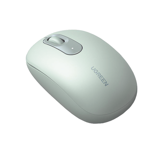 Mouse Inalámbrico 2.4G 800/1200/1600/2400 DPI / Función de 3 botones / Alcance 10m / Silencioso / Ergonómico / Anti-caída y Anti-interferencias / Color Verde / Batería Alcalina AA (incluida).