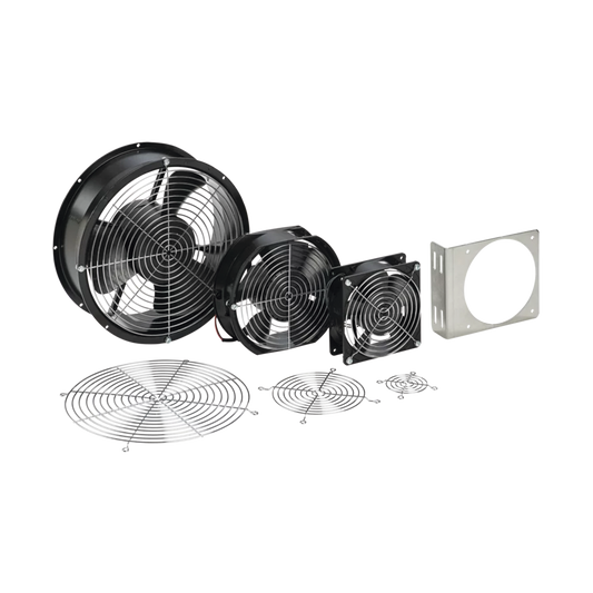 Ventilador Axial Compacto, de 4 Pulgadas, 100 CFM, 115 Vca, De Acero, Color Negro