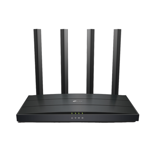 Router WiFi 6 AX 1500Mbps / MU-MIMO 2X2 y OFDMA / 1 Puerto WAN 10/100/1000 Mbps / 4 Puertos LAN 10/100/1000 Mbps / 4 Antenas Beamforming