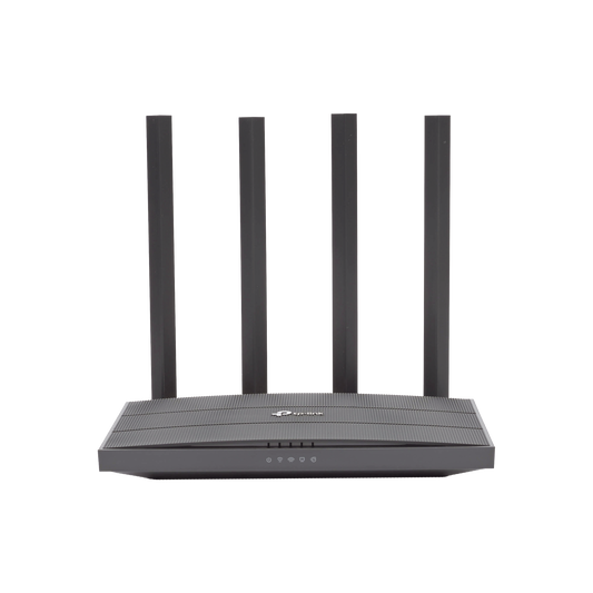 Router inalámbrico AC 1200 doble banda 1 puerto WAN 10/100/1000 Mbps Y  4 puertos LAN 10/100/1000 Mbps