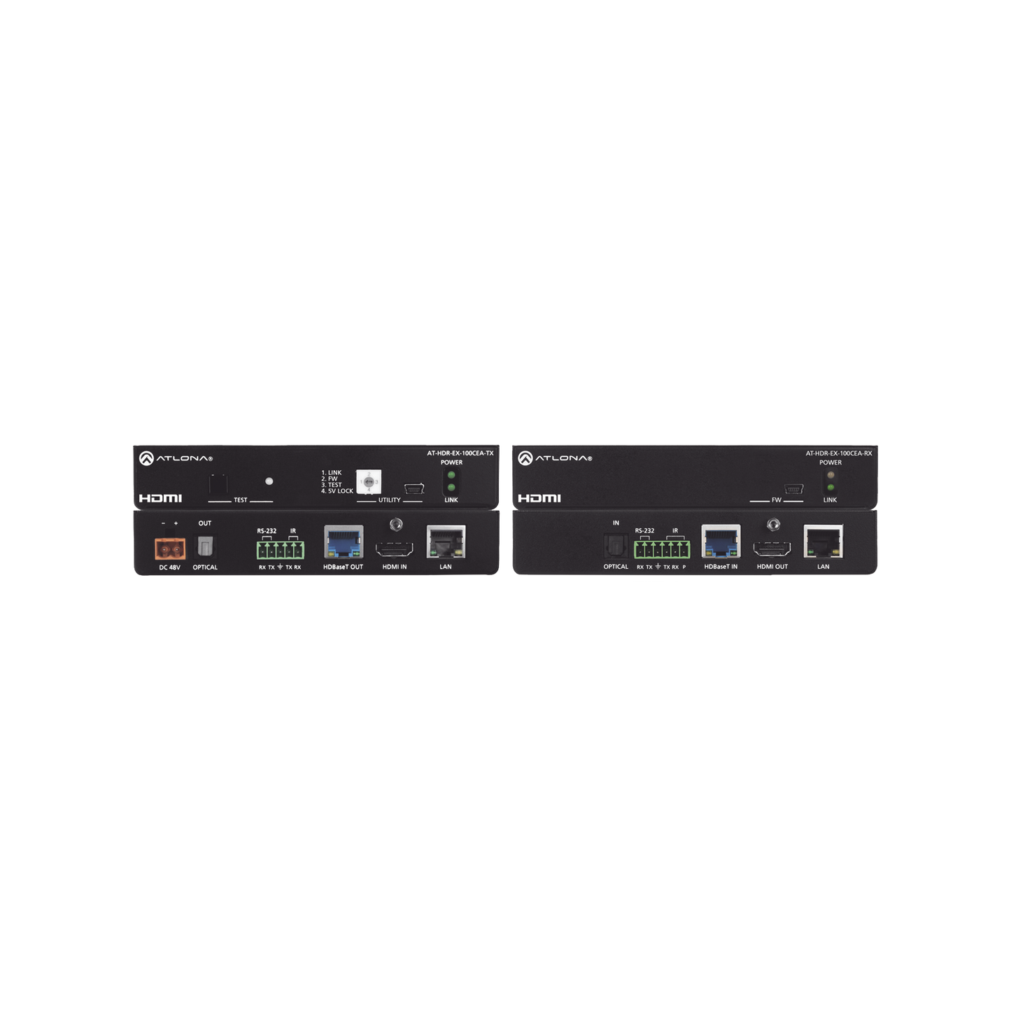 Extensor 4K HDR HDMI Más de 100 M HDBaseT TX/RX con Ethernet, control, PoE y retorno de audio