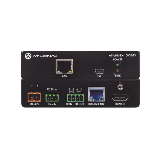 Transmisor 4K/UHD HDMI sobre 100 M HDBaseT con Ethernet, control y PoE