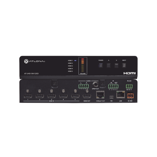 ATLONA 5 X 2 HDMI TO HDBASET SWITCHER