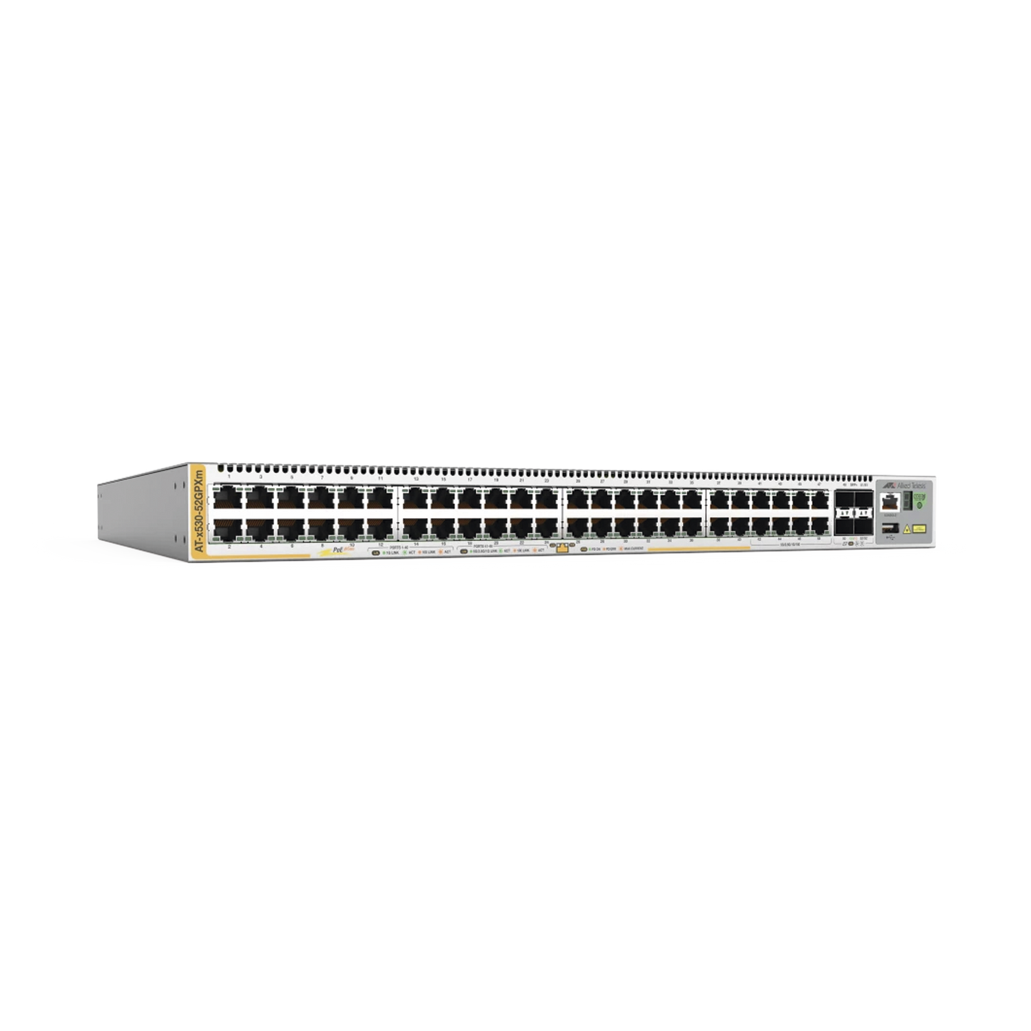 Switch PoE+ Stackeable Capa 3, 40 x 10/100/1000 Mbps + 8 x 100M/1/2.5/5G Multigigabit, 4 x SFP+ 10 G, hasta 720 W, fuente redundante