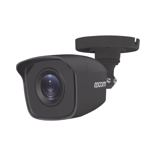 Bala TURBOHD 5 Megapíxel / Lente 2.8mm (85° de Visión) / Exterior IP66 / IR EXIR 20 mts / TVI-AHD-CVI-CVBS / Metal / Color Gris Oscuro