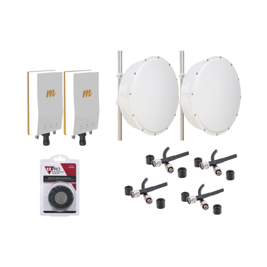 Kit de 2 radios B5c con antena de 30 dBi , Frecuencia (4.9-6.5 GHz), incluye jumper y radomo, ideal para distancias de hasta 25km