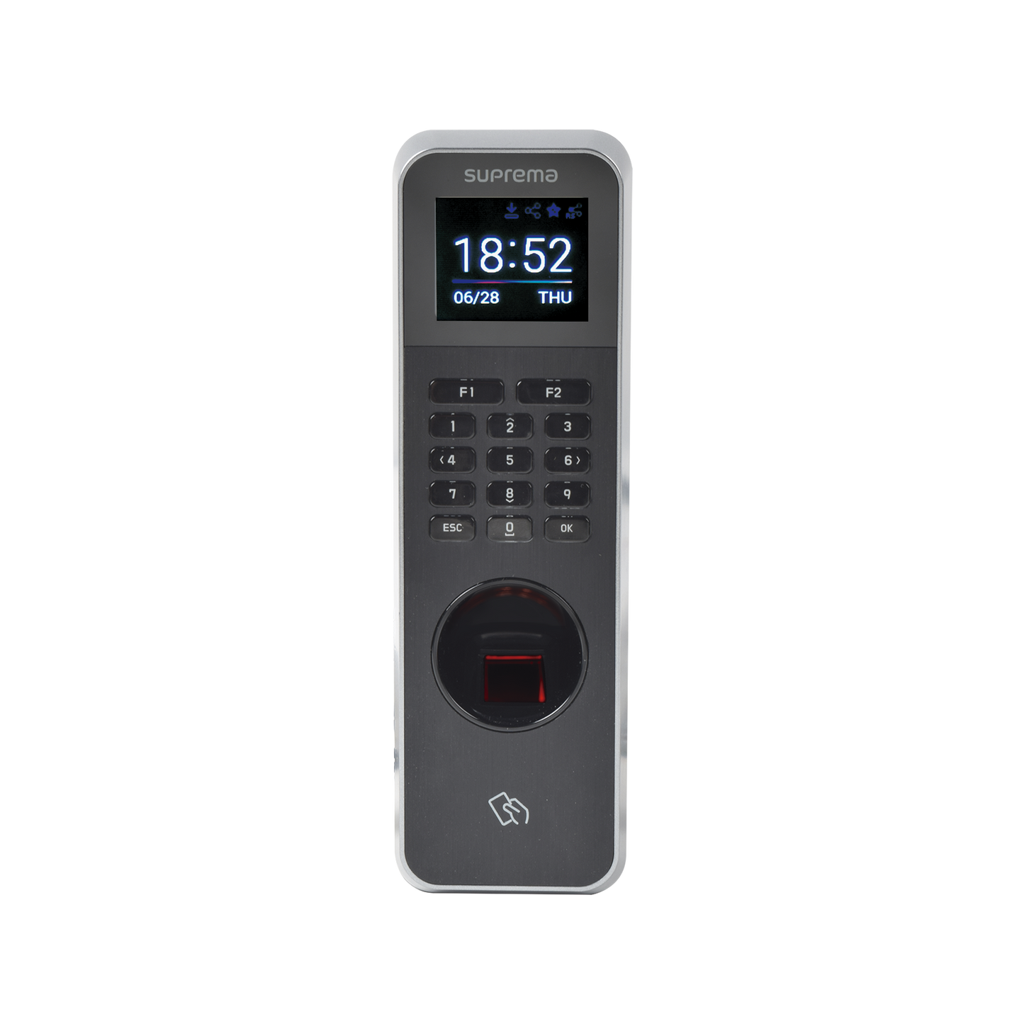 Lector de Huella IP67 Con Teclado y Lector de Tarjetas RFIDNFC y  (125kHz EM, HID Prox &13.56Mhz MIFARE, MIFARE Plus, DESFire/EV1, FeliCa, iCLASS SE/SR),NFC y BLUETOOTH