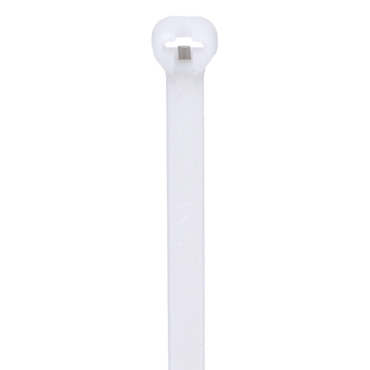 Cincho de Nylon 6.6 Dome-Top® Con Lengüeta de Bloqueo de Acero Inoxidable, de 305 mm de largo, Color Natural, Paquete de 100pz