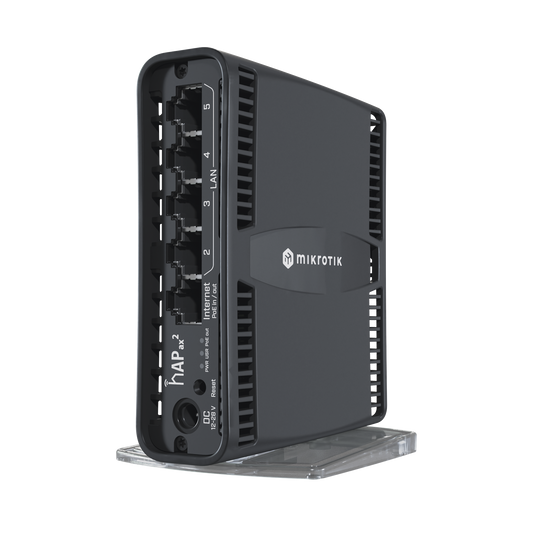 hAP ax2 Router inalámbrico Wi-Fi 6 160mW de Potencia, 5 puertos gigabit, Port 1 PoE in/out