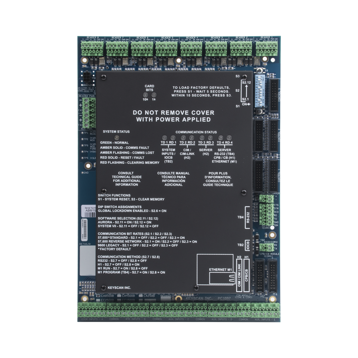 Tarjeta Principal del Controlador CA8500/ 8 Lectoras