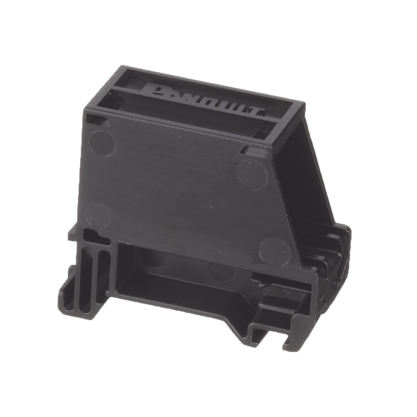 Adaptador de 1 Puerto, Para Conectores Tipo Mini-Com, Blindado, Montaje en Riel Din Estándar de 35mm, Color Negro