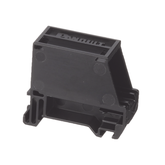 Adaptador de 1 Puerto, Para Conectores Tipo Mini-Com, Blindado, Montaje en Riel Din Estándar de 35mm, Color Negro