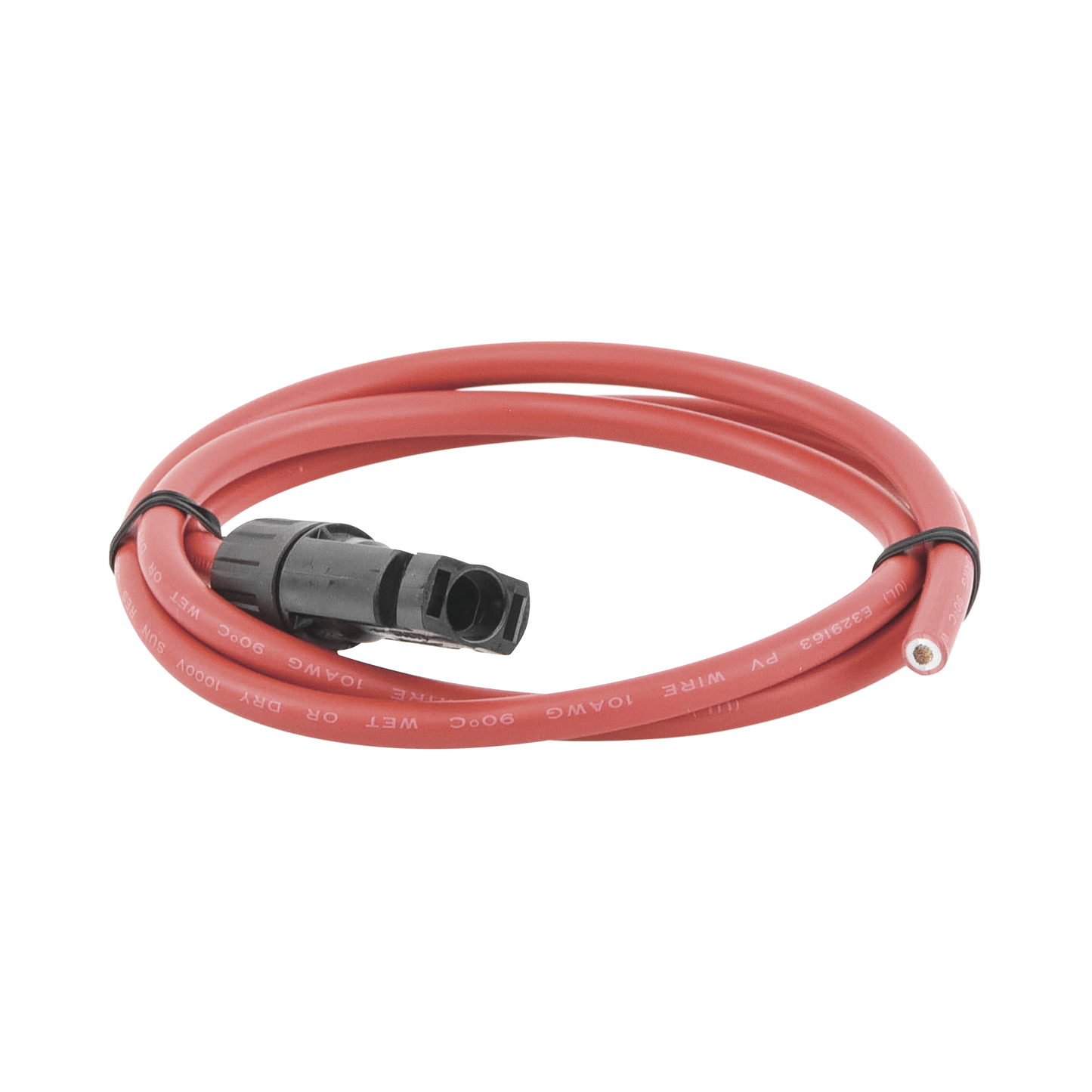 Cable Fotovoltaico, 1 m, Rojo, Calibre 10 AWG con Terminal MC4-M en un extremo