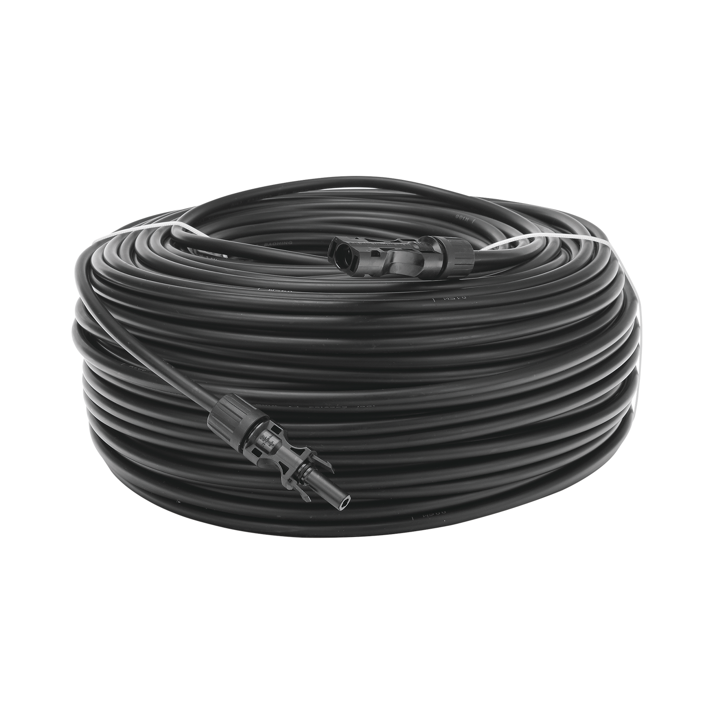 Cable Fotovoltaico 100 m, Negro, Calibre 10 AWG con Terminales MC4 en Ambos Extremos