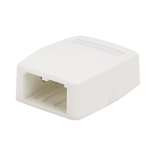 Caja de Montaje en Superficie, Para 2 Módulos Mini-Com, Color Blanco Mate