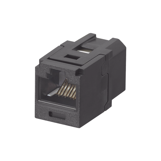 Módulo Acoplador RJ45 a RJ45, Mini-Com, Categoría 6, Color Negro