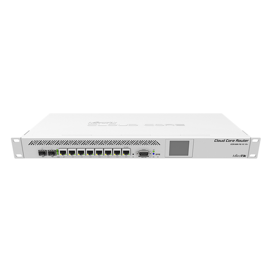 (CCR1009-7G-1C-1S+) Cloud Core Router, CPU 9 Núcleos,7 Puertos Gigabit, 1 Combo TP/SFP, 1 puerto SFP+, 2 GB Memoria
