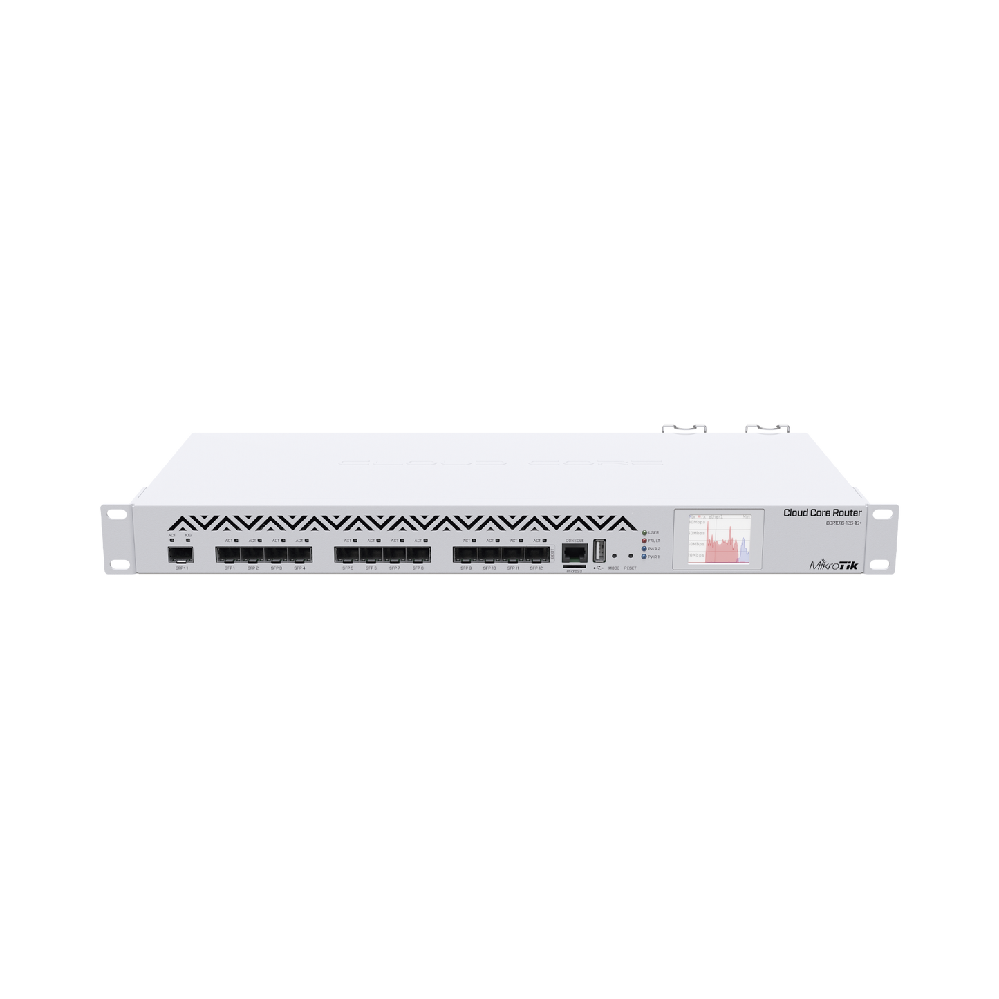 (CCR1016-12S-1S+) Cloud Core Router 12 puertos SFP, 1 SFP+ 10G, c/fuente redundante