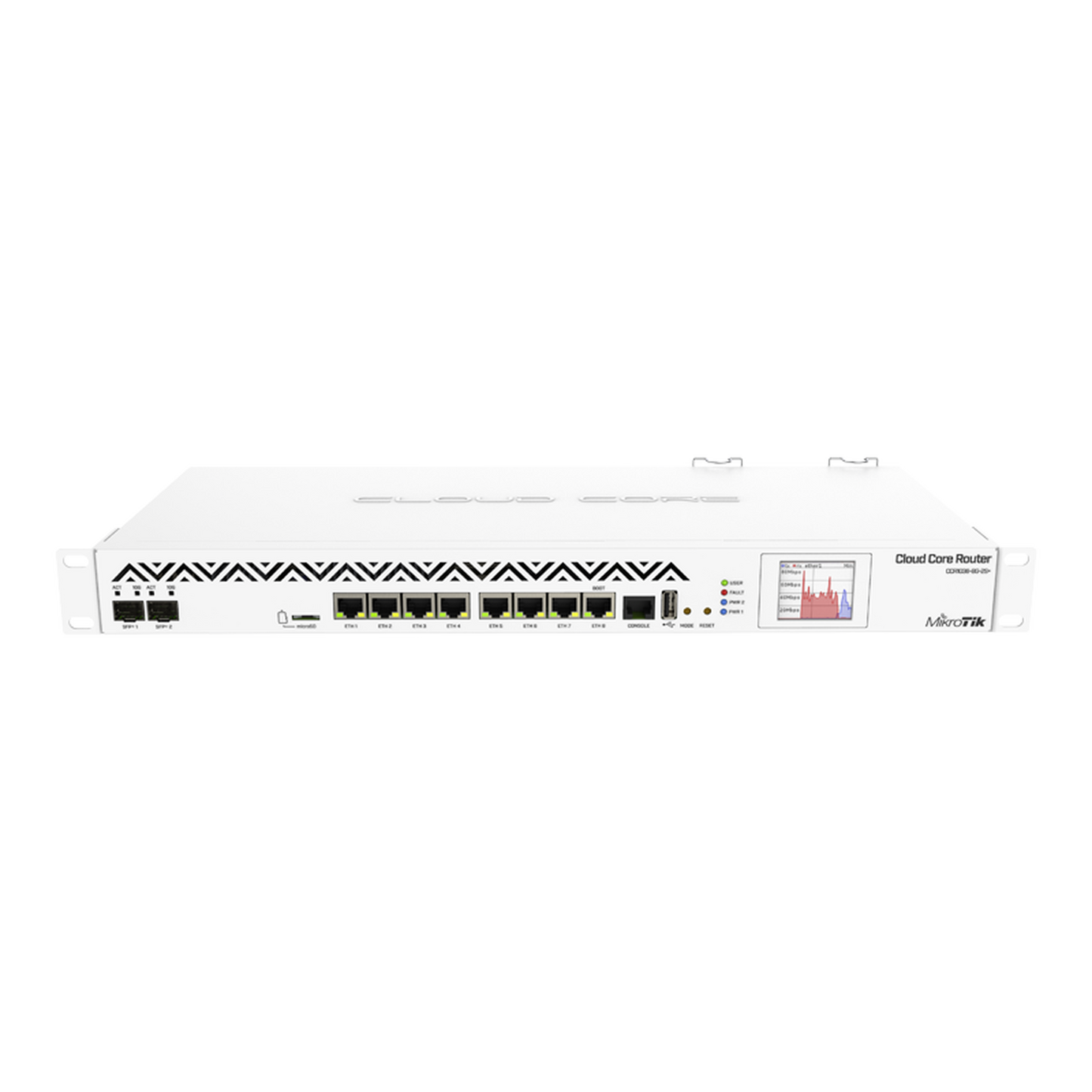 (CCR1036-8G-2S+EM) Cloud Core Router, CPU 36 Nucleos, 8 puertos Gigabit Ethernet, 2 puertos SFP+ y 8 GB Memoria