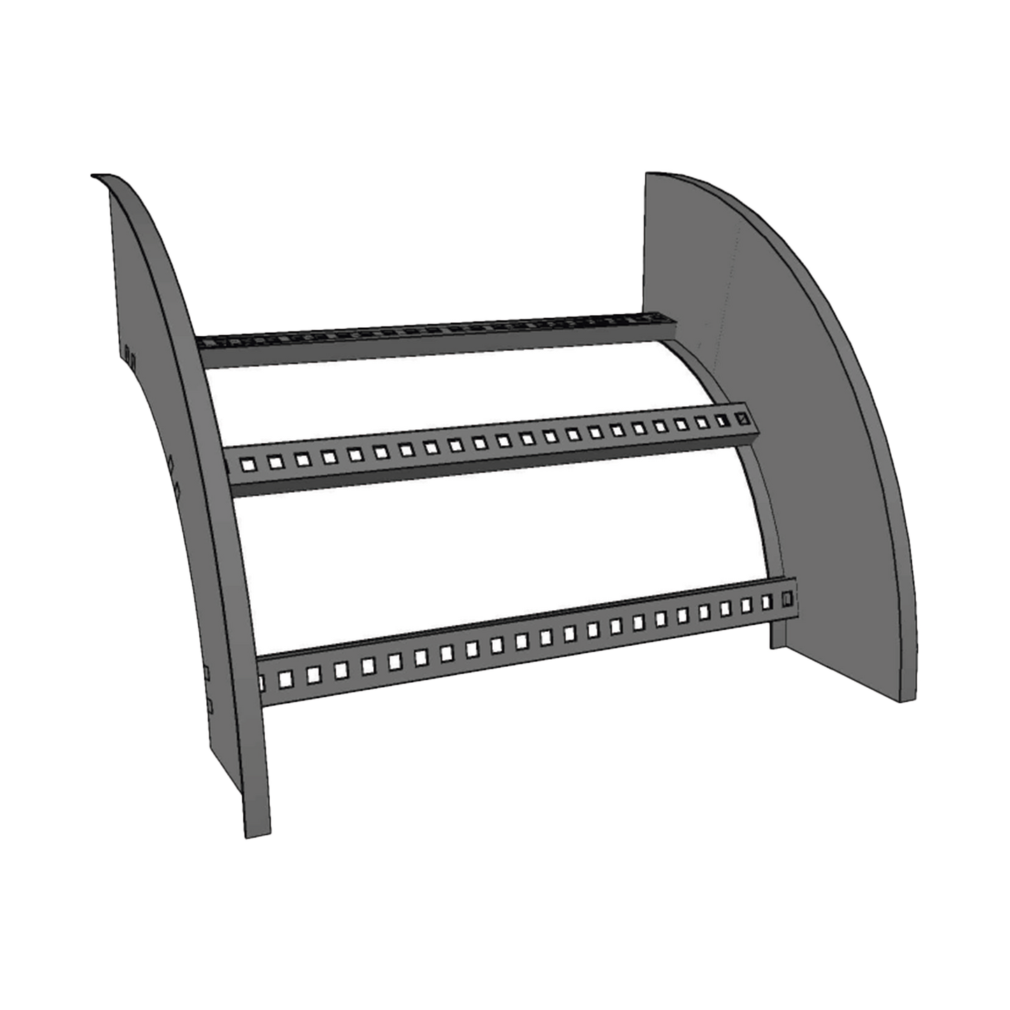 Curva Vertical Exterior de Aluminio de 90° Perfil Z / Peralte 3 1/4" / Ancho 6" / Radio 8" / Incluye Tornillería