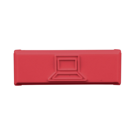 Paquete de 100 Iconos de Datos de Instalación a Presión, Para Jacks Mini-Com de Panduit, De Plástico, Color Rojo