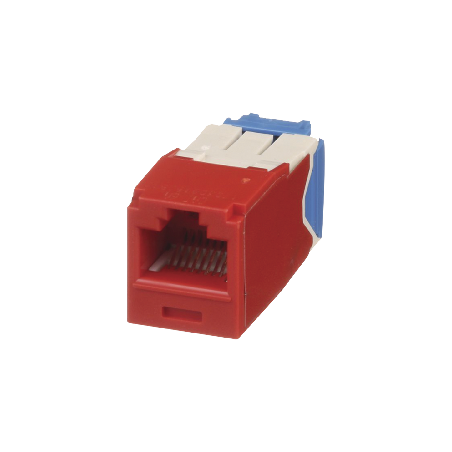 Conector Jack RJ45 Estilo TG, Mini-Com, Categoría 6A, de 8 posiciones y 8 cables, Color Rojo