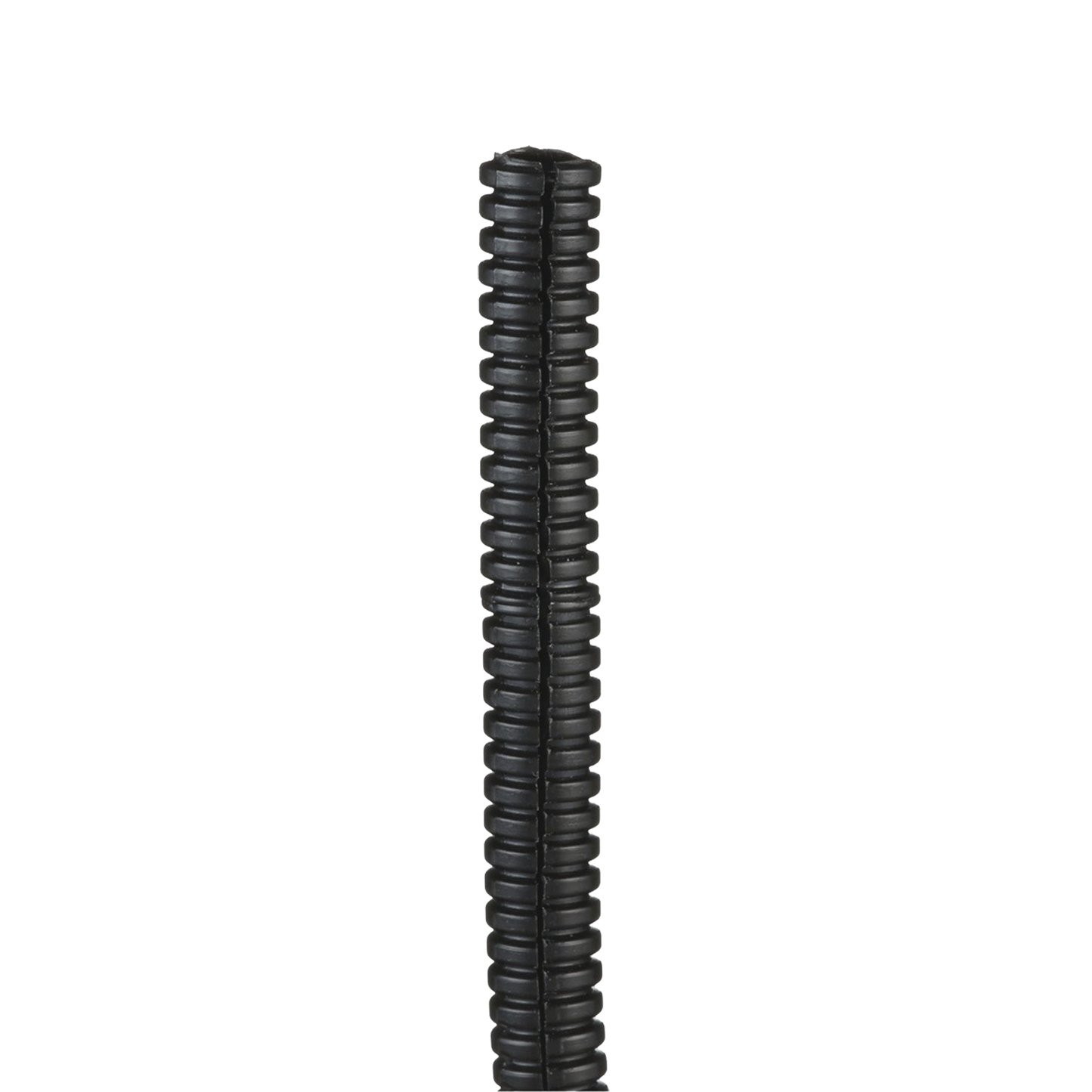 Tubo Corrugado Abierto para Protección de Cables, .50in (12.7 mm) de Diámetro, 30.5 m de Largo, Color Negro
