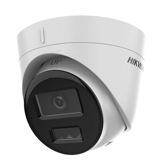 Turret IP 2 Megapixel / Lente 2.8 mm / Dual Light (30 mts IR + 20 mts Luz Blanca) / Micrófono Integrado / ACUSENSE Lite / Exterior IP67 / H.265 / PoE / ONVIF