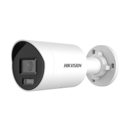 Bala IP 4 Megapixel / Lente 2.8 mm / Dual Light (40 mts IR + 40 mts Luz Blanca) /  Microfono Integrado / Exterior IP67 /   WDR 130 dB / Videoanaliticos (Filtro de Falsas Alarmas) / Captura Facial /  PoE