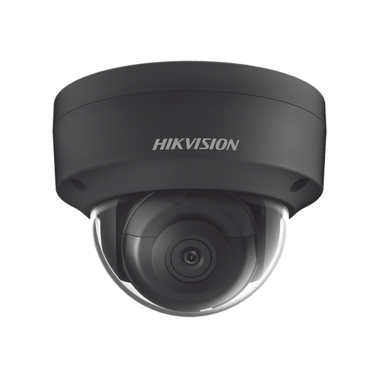 Domo IP 4 Megapixel / Color Negro / Lente 2.8 mm / 30 mts IR EXIR / Exterior IP67 / IK10 /  WDR 120 dB / PoE / ACUSENSE (Evita Falsas Alarmas) / Entrada y Salida de Audio y Alarma / MicroSD / ONVIF