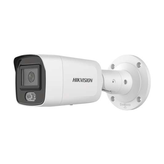 Bala IP 4 Megapixel / Imagen a color 24/7 / Lente 2.8 mm / Luz Blanca 40 mts / Exterior IP67 / WDR 130 dB / Entrada y Salida de Audio y Alarma / Captura Facial / Onvif / MicroSD