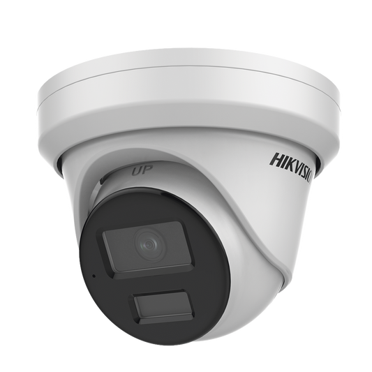 Turret IP 8 Megapixel (4K) / Lente 2.8 mm / 40 mts IR / Exterior IP67 / Micrófono Integrado / ACUSENSE / DARKFHGITER / Alarmas y Audio I/O / PoE / Captura Facial / ONVIF / Micro SD