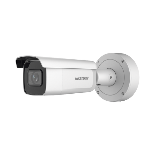 Bala IP 4 Megapixel / Lente Mot. 2.7 a 13.5 mm / 60 mts IR EXIR / Exterior IP67 / IK10 / WDR 120 dB / PoE + / AcuSense / Videoanaliticos Integrados / MicroSD