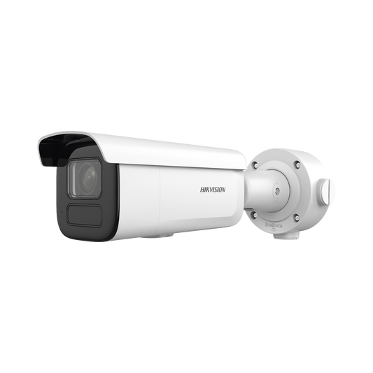 Bala IP 6 Megapixel / Lente Mot. 2.7 a 13.5 mm / 60 mts IR EXIR / Exterior IP67 / IK10 / WDR 120 dB / PoE + / AcuSense / Videoanaliticos Integrados / MicroSD