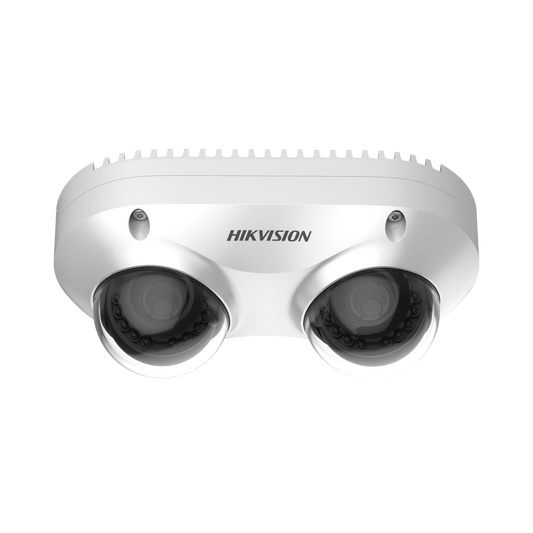 PanoVu Series / Lente Dual de 8 Megapixel  / IP67 / IK10 / PoE / WDR 120 dB / 10 mts IR / Entrada y Salida de Audio y Alarma / MicroSD