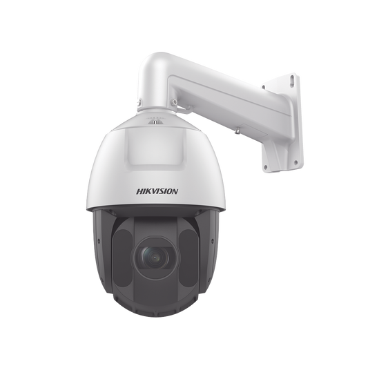 Domo PTZ IP 4 Megapixel / 25X Zoom / 150 mts IR / DARKFIGHTER / Exterior IP66 / WDR 120 dB / PoE+ / Entrada y Salida de Audio y Alarmas / MicroSD