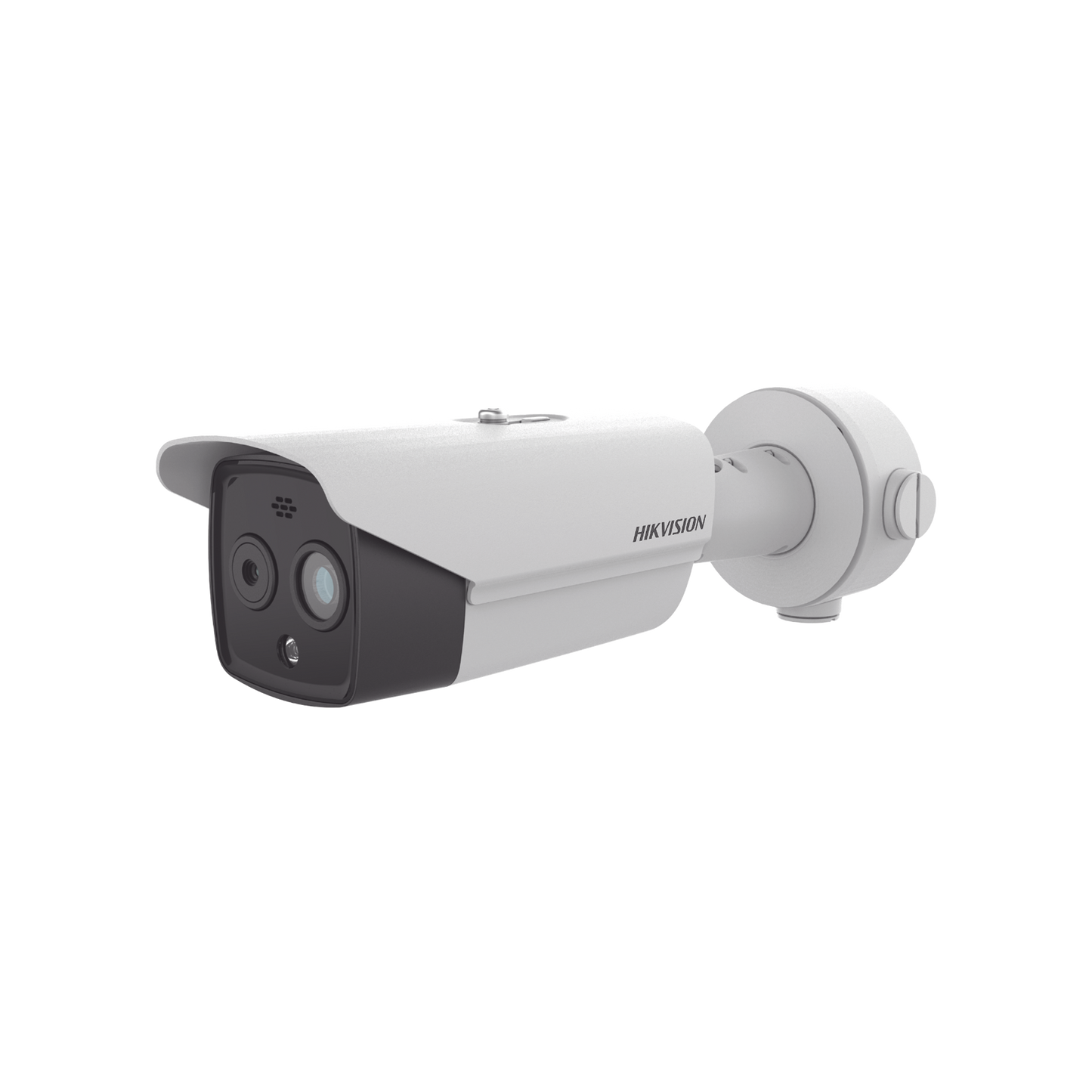 Bala IP Dual / Térmica 6.9 mm (256 x 192) / Óptico 6.4 mm (4 Megapixel) / 30 mts IR / Exterior IP67 / PoE / Termométrica / Detección de Temperatura / Sirena y Luz Intermitente Integrada / microSD