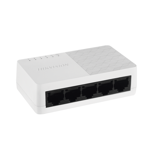 Switch No Administrable de 5 Puertos para Escritorio / Fast Ethernet  10 / 100 Mbps / Diseño Compacto y Estetico